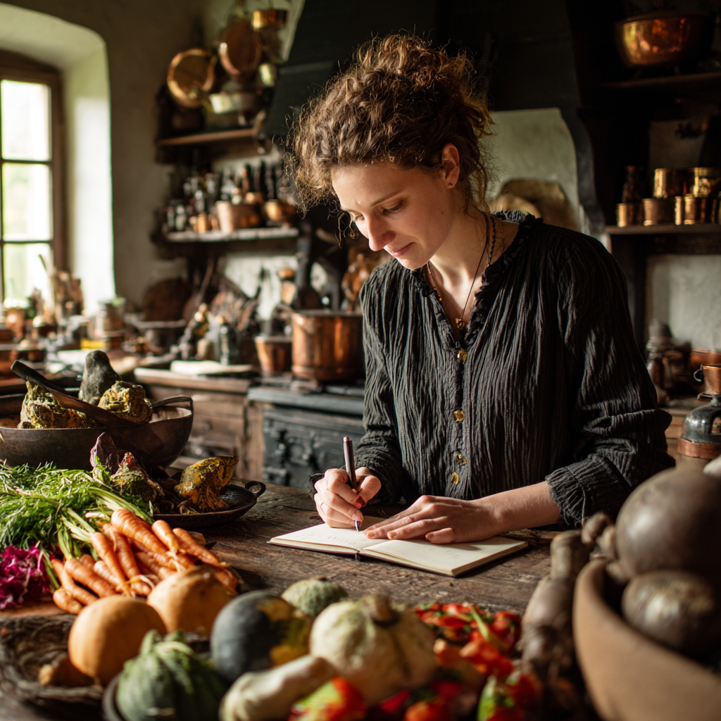 Mosolygós magyar család együtt főz egészséges ételeket a konyhában, különböző generációk együtt